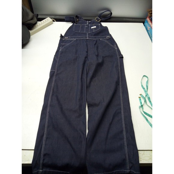 VTG Sears Tradewear Men's Unisex Bib Denim Preahrunk Workwear Overalls 36W 30L